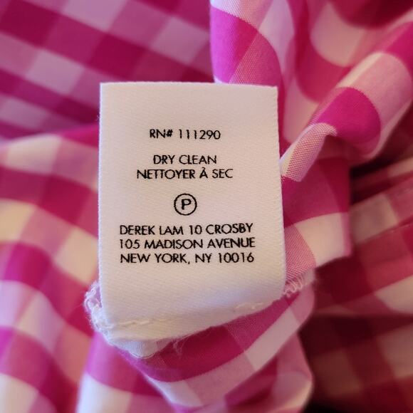 Derek Lam 10 Crosby - Pink Satina Button Shirt Dress - Size 16 (Large*) - Picture 10 of 14